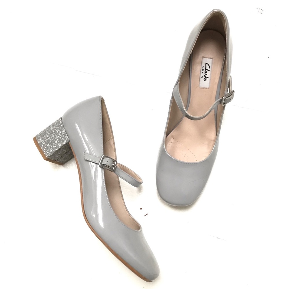 Clarks Patent Leather Mary Jane Shoes